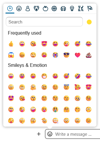 Emoji picker in Talk
