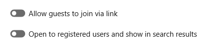 Toggles while creating a Talk conversation