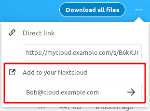 Adding a public share to your Nextcloud.
